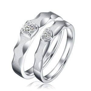 Cặp Nhẫn Cưới 14K CZ First Kiss