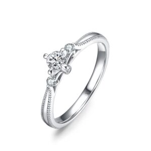 Nhẫn cầu hôn 14K Kim Cương Lab-grown Floral