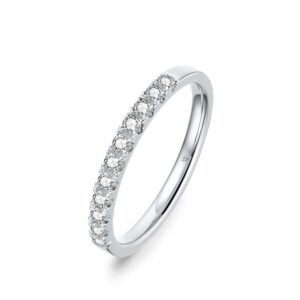 Nhẫn cưới nữ 14K CZ Duet Song