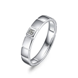 Nhẫn cưới nam 14K CZ Tie The Knot