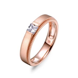 Nhẫn cưới nam 14K CZ Wedding Vows
