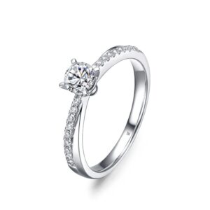 Nhẫn cưới nữ 14K CZ Aurora