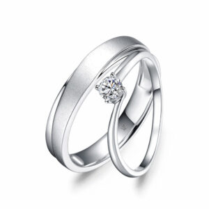 Cặp Nhẫn Cưới 10K CZ Happy With You