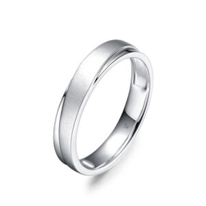 Nhẫn cưới nam 14K CZ Aurora