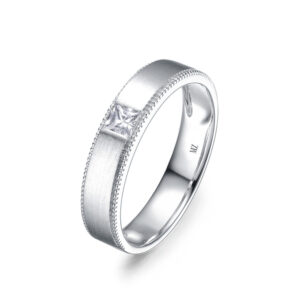 Nhẫn cưới nam Bạch Kim Kim Cương Our Treasure