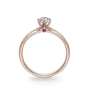 Nhẫn Cầu Hôn 14K Kim Cương Lab-grown Ivory White Rose