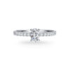 Nhẫn Cầu Hôn 14K CZ Oval Love Paradise