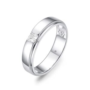 Nhẫn Cưới Nam Bạch Kim Kim Cương Cherish Every Moment Together