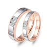 Cặp Nhẫn Cưới 14K Kim Cương Sans Fin