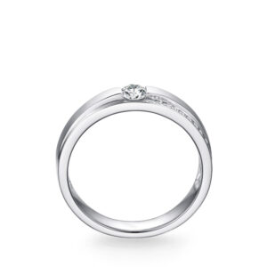 Nhẫn cưới nữ Bạch Kim Kim Cương The Same Heartbeat