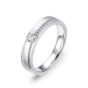Nhẫn Cưới Nữ Bạch Kim Kim Cương The Same Heartbeat