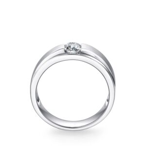 Nhẫn cưới nam Bạch Kim Kim Cương The Same Heartbeat