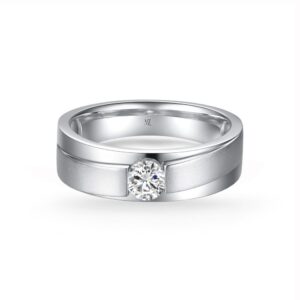 Nhẫn Cưới Nam Bạch Kim Kim Cương The Same Heartbeat