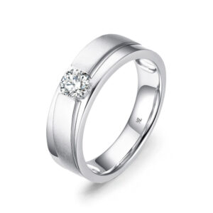 Nhẫn Cưới Nam Bạch Kim Kim Cương The Same Heartbeat