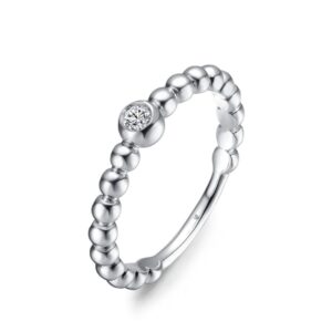 Nhẫn cưới nữ 14K CZ Peaceful Sunrise