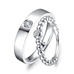 Nhẫn cưới nam 14K CZ Peaceful Sunrise