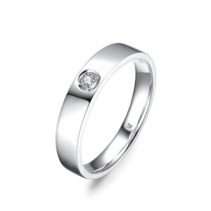 Nhẫn cưới nam 14K CZ Peaceful Sunrise