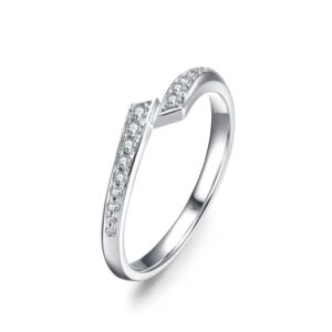 Nhẫn cưới nữ 14K CZ Forever Love