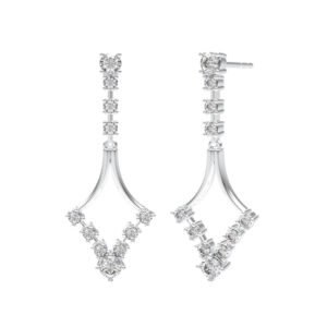 Hoa tai 10K Kim Cương Lab-grown Moonlight Lady