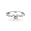 Nhẫn cầu hôn 14K Kim Cương White Rose