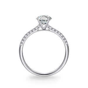 Nhẫn cầu hôn 14K CZ The Fleur-de-lis