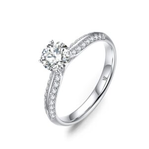 Nhẫn cầu hôn 14K CZ The Fleur-de-lis