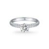 Nhẫn cầu hôn 14K CZ The Fleur-de-lis