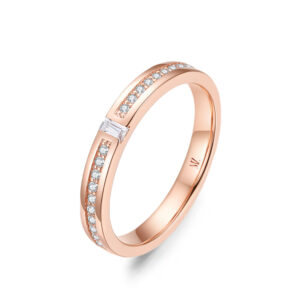 Cặp Nhẫn Cưới 14K Kim Cương Mr. Husband & Mrs. Wife