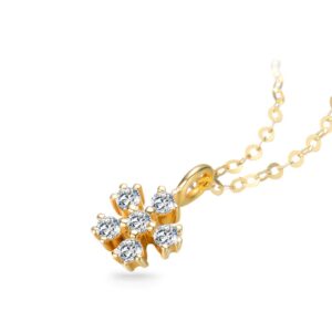 Mặt dây chuyền 10K CZ Shining Snowflake