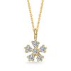 Mặt dây chuyền 10K CZ Shining Snowflake