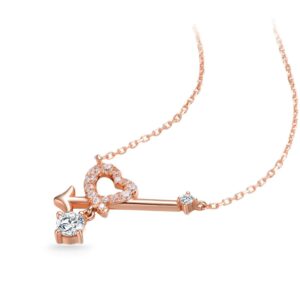 Dây chuyền 10K CZ Shiny Cupid