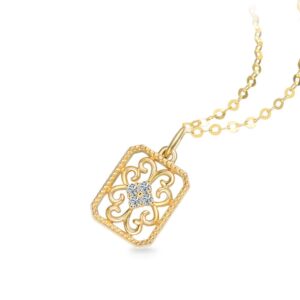 Mặt dây chuyền 10K CZ Blooming Daisy