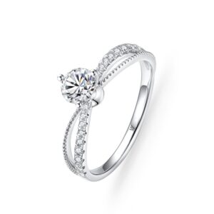 Nhẫn cầu hôn 14K CZ Meera