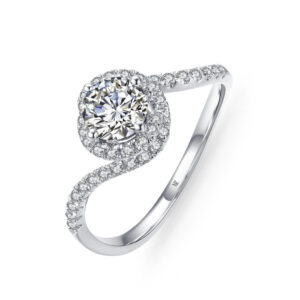 Nhẫn cầu hôn 14K Kim Cương Ilona