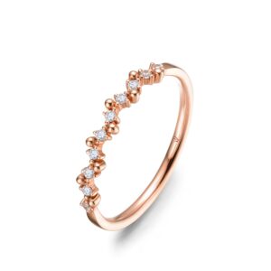 Nhẫn vàng hồng 10K CZ Myth