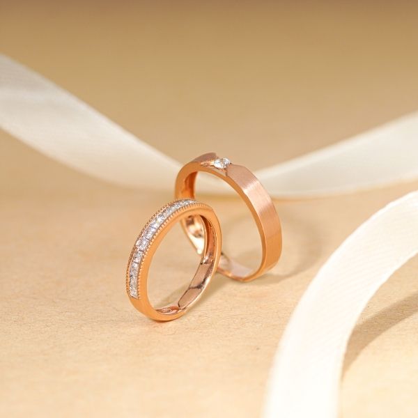 Nhẫn cưới vàng tây đẹp 18k
