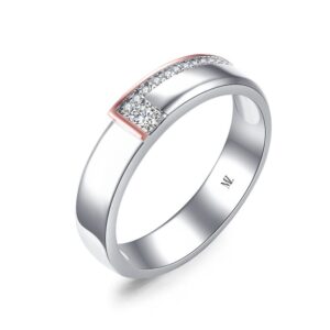 Nhẫn cưới nam 14K Kim Cương Tesoro