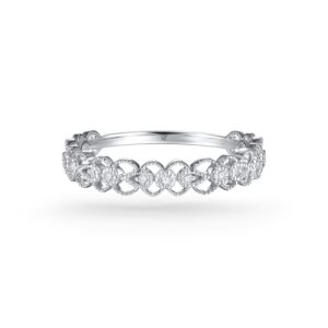 Nhẫn Vàng 10K CZ Floral Lace