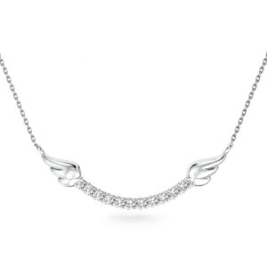 Dây chuyền 10K CZ Angle Wings