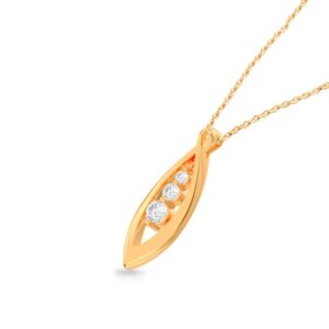 Mặt dây chuyền 10K CZ Olive