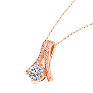 Mặt dây chuyền 10K CZ Flowing Light