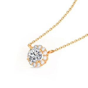 Dây chuyền 10K CZ Halo