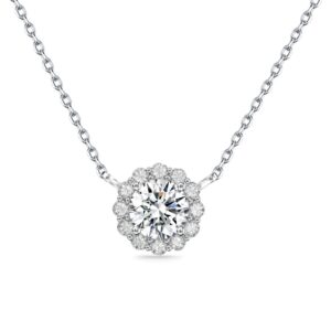Dây chuyền 10K CZ Halo