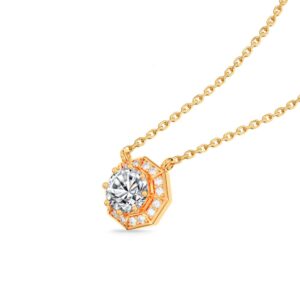 Dây chuyền 10K CZ Hexagram