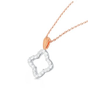 Mặt dây chuyền 10K Kim Cương Lab-grown Clover