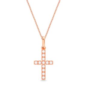 Mặt dây chuyền 10K CZ Cross