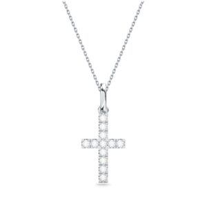 Mặt dây chuyền 10K CZ Cross