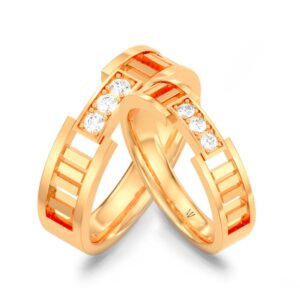 Cặp Nhẫn Cưới 18K Kim Cương Royalty