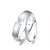 Cặp Nhẫn Cưới 10K CZ Borderline