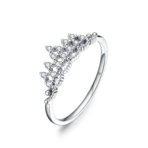 Nhẫn Vàng 10K CZ Princess Crown